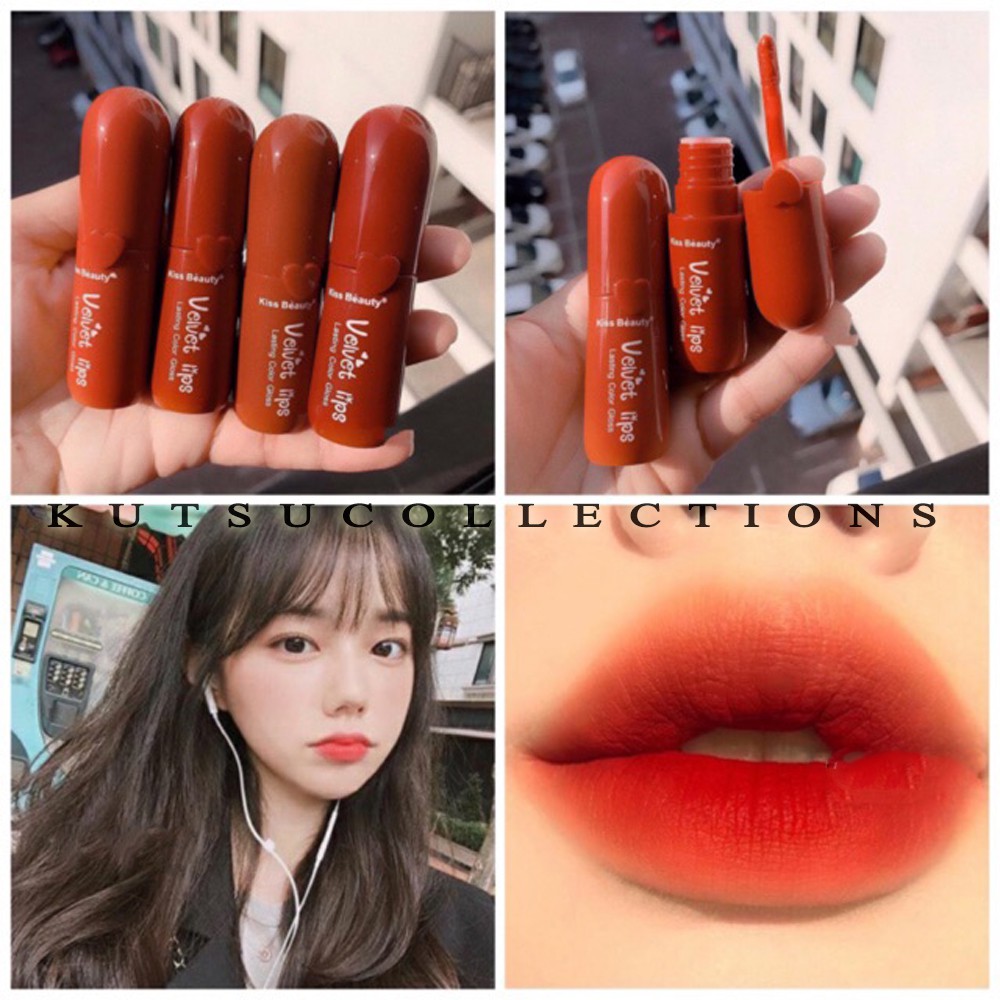 Love Me Velvet Kiss Beauty Lipstik Thailand Velvet Lips Red Cute Lipmatte Lipstick Kekinian