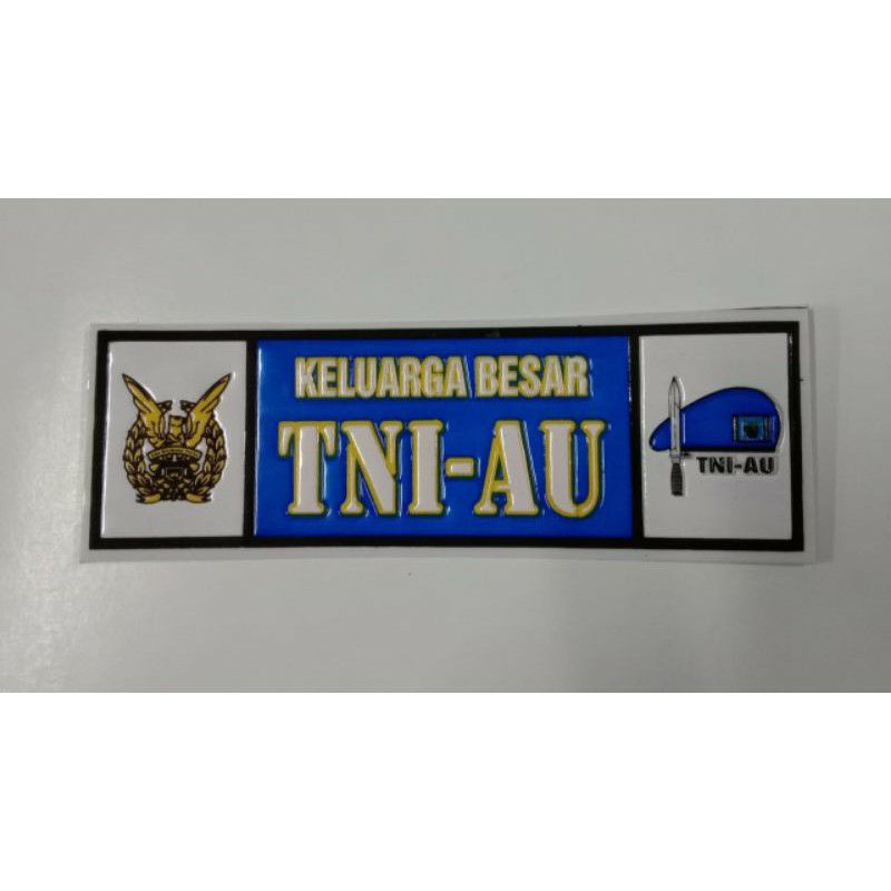Stiker TNI AU model panjang, stiker TNI AU PVC embos panjang