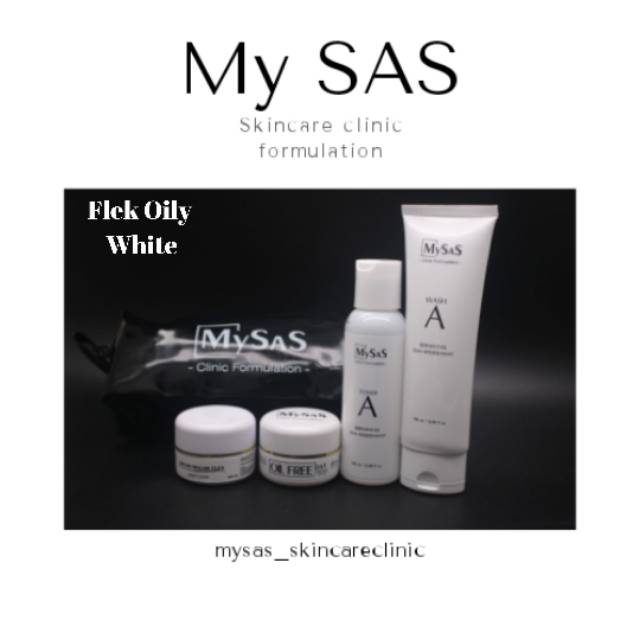 My sas skincare clinic paket Flek oily (berminyak flek) isi 4