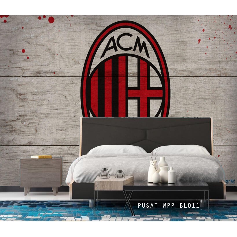 Print Wallpaper Dinding 3d motif Club Sepak Bola