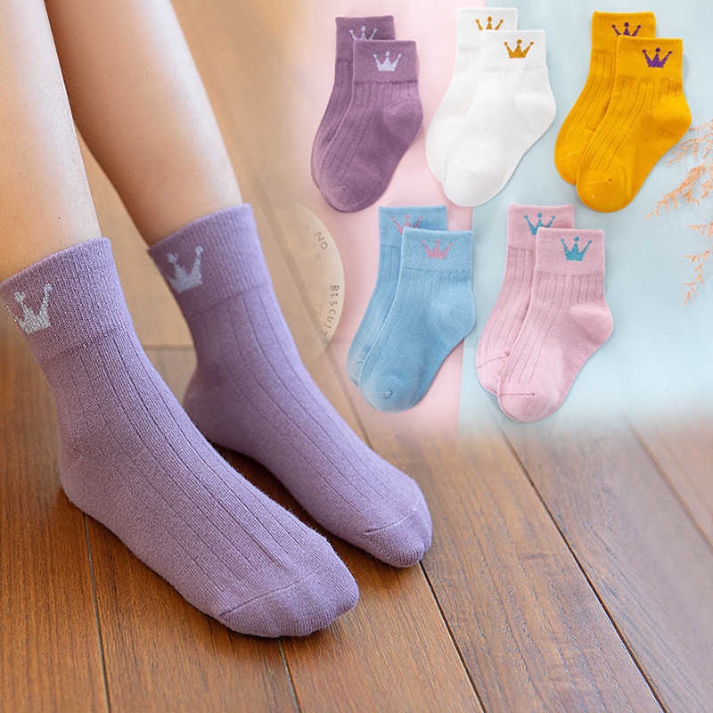 Anak Kaus Kaki Ankle Motif  Garis  Bahan  Katun Breathable 