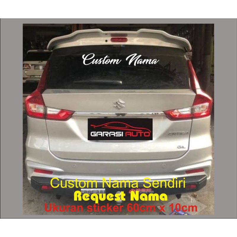 stiker custom nama sticker nama kaca mobil