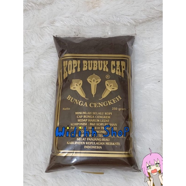 

Kopi Bubuk Halus / Kasar 500Gram Asli Kepulauan Meranti Selatpanjang / Kopi Bubuk Cap Bunga Cengkeh