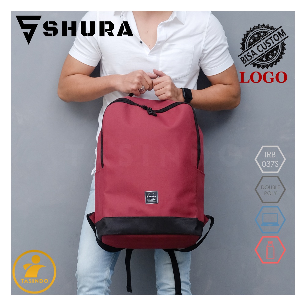 Tas Ransel Laptop pria / Backpack Laptop  Wanita / Ransel backpack Merah / tas Punggung laptop 14 in