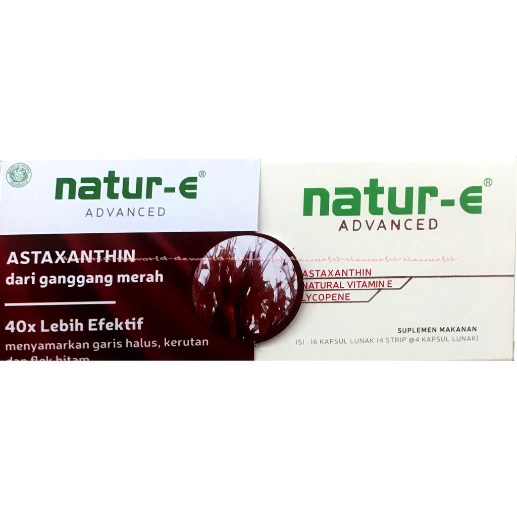 Natur-E Astaxanthin 16kapsul dari Ganggang Merah Vitamin E Nature E 40x Obat Untuk Vitamin Kulit Nature-E