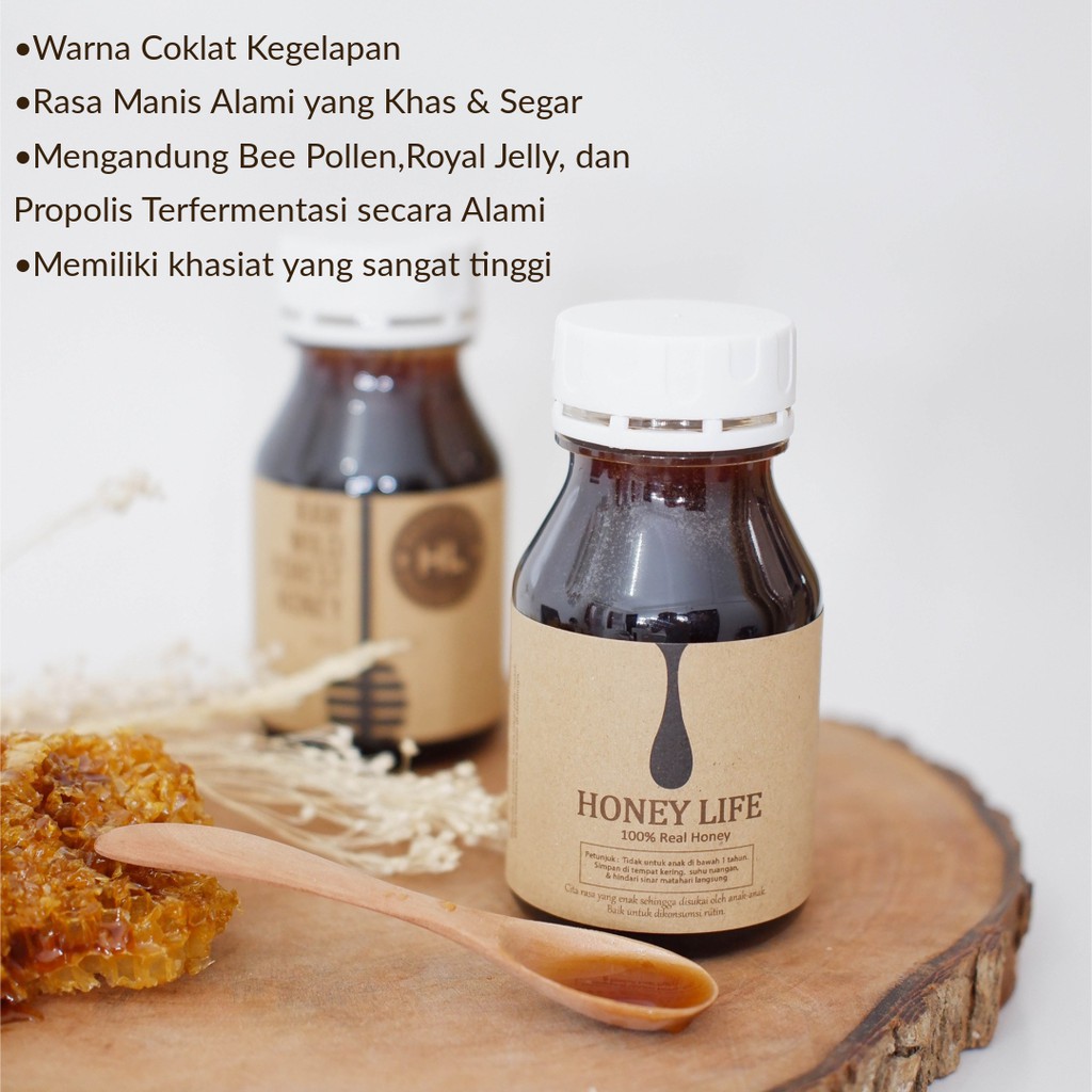 Honey Life Raw Wild Forest Honey - 250 Ml