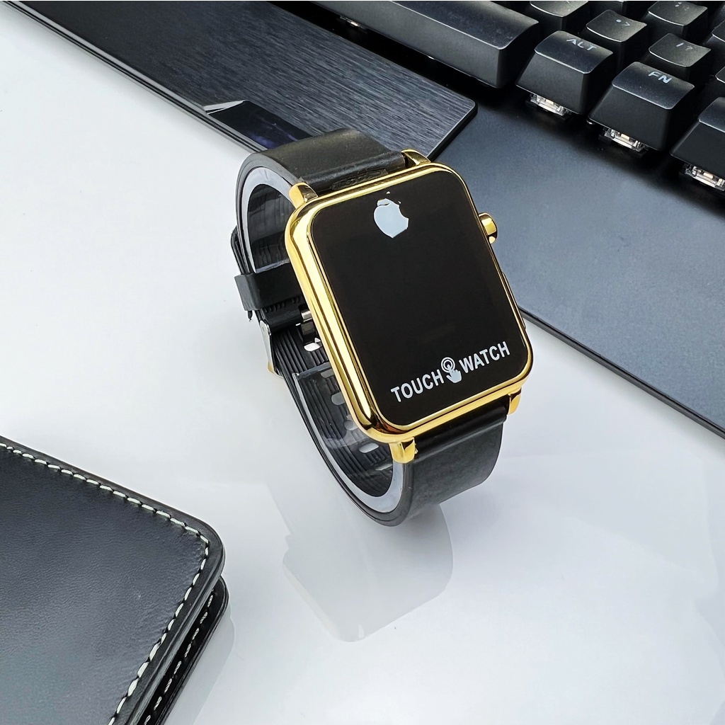 [SC] COD✅ Jam Tangan Digital Wanita Pria Watch LED Rubber Elektronik Touch Screen Harga Murah S1201-4