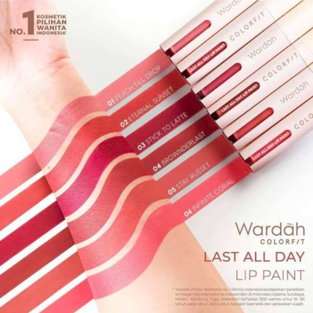 WARDAH Colorfit Last All Day Lip Paint / Around The Word | Lip Cream