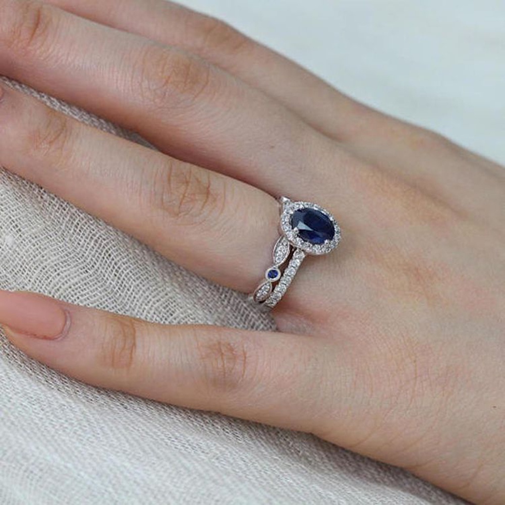 Hu Hu Hu Hu Hu Alat Bantu Pasang Kacamata♡ Cincin Lapis Silver Dengan Batu Sapphire Imitasi Untuk Wanita