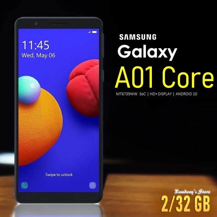 SAMSUNG Galaxy A01 Core 2/32 GB Garansi Resmi SEIN 2GB | 2/32GB A10