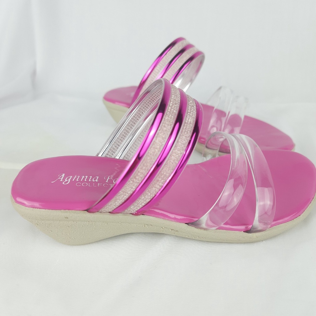 mandirishoestore-SANDAL PESTA ANAK JELLY GLITTER 3 4 5 6 TAHUN KAY07