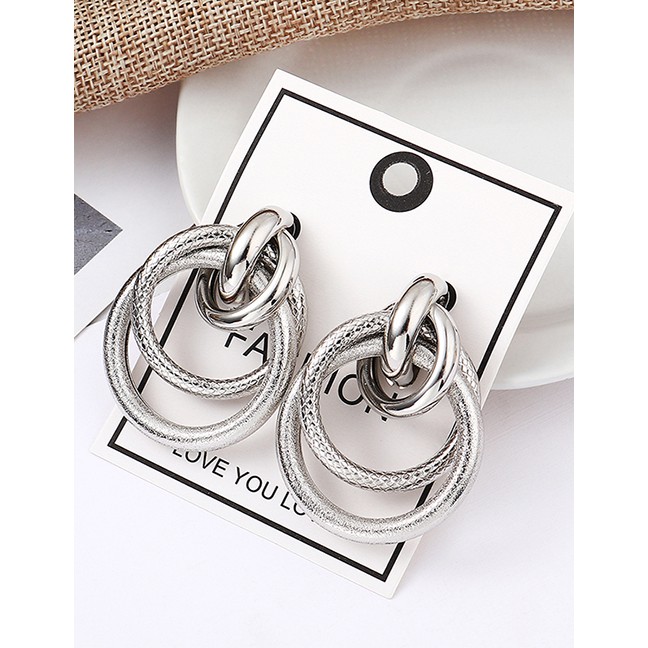 LRC Anting Tusuk Fashion K Dragonscale Road Earrings Y61840