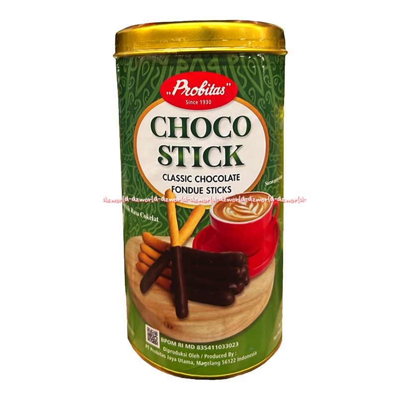 Probitas Choco Stick Classic Chocolate 120gr Cheese Sticks Roti Stik Biskuit Stiks Rasa Keju Coklat Cokelat Chees Kemasan Kaleng Probilitas