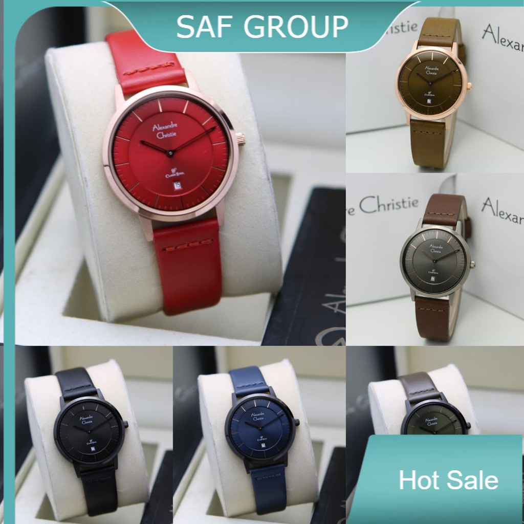 JAM TANGAN WANITA ALEXANDRE CHRISTIE AC 8639 / AC8639 LEATHER ORIGINAL by plp