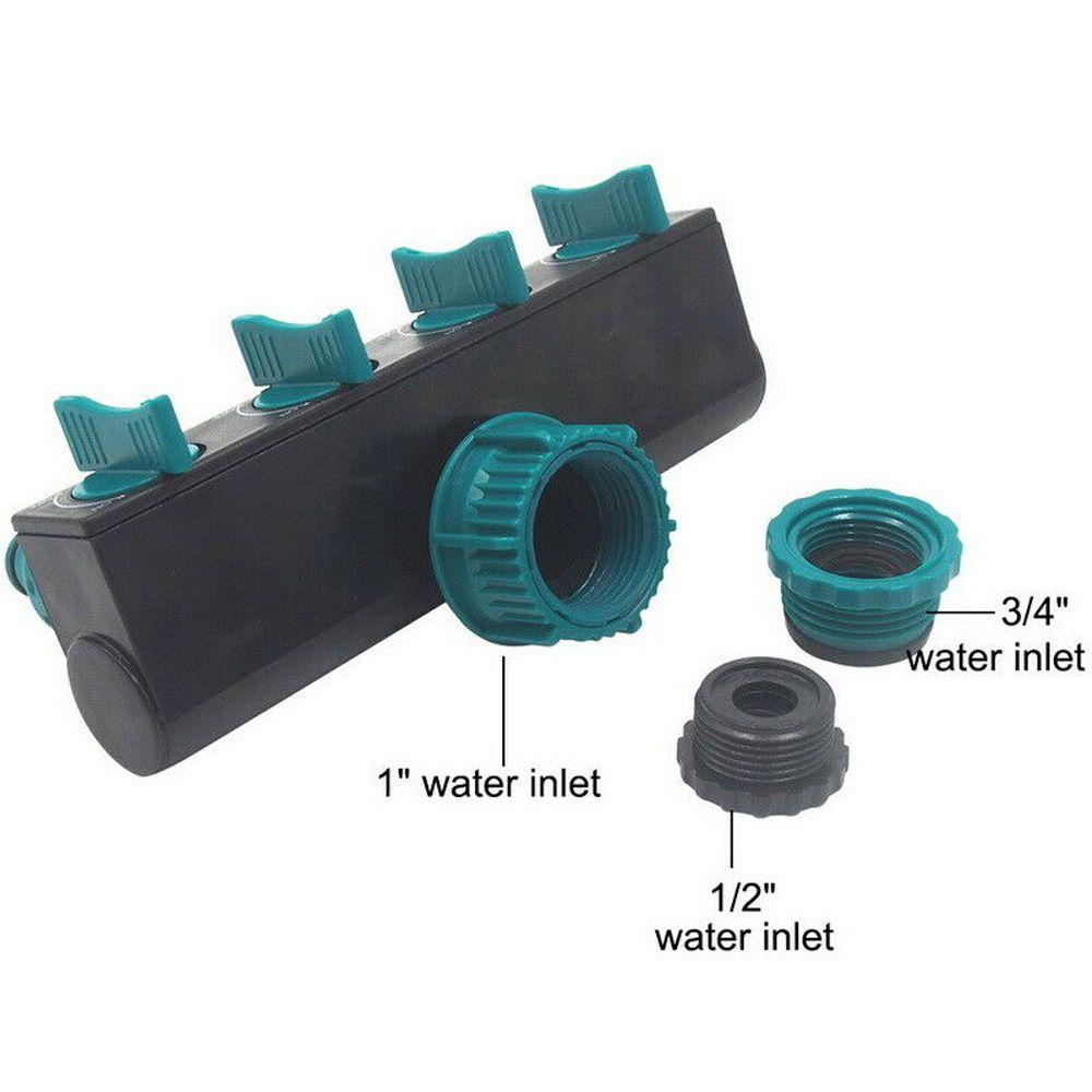 【 ELEGANT 】 Water Splitter 1 /2&quot;-3 /4&quot;-1&quot; 4arah Irigasi Penyiraman Switcher Divider Segregator Air