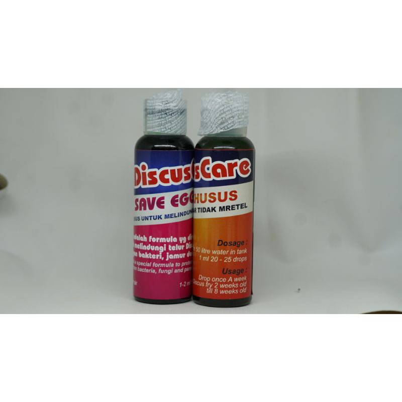 Paket Obat Ikan Discus buat burayak anti meretel dan SaveEgg utk telor. Produk DiscusCare