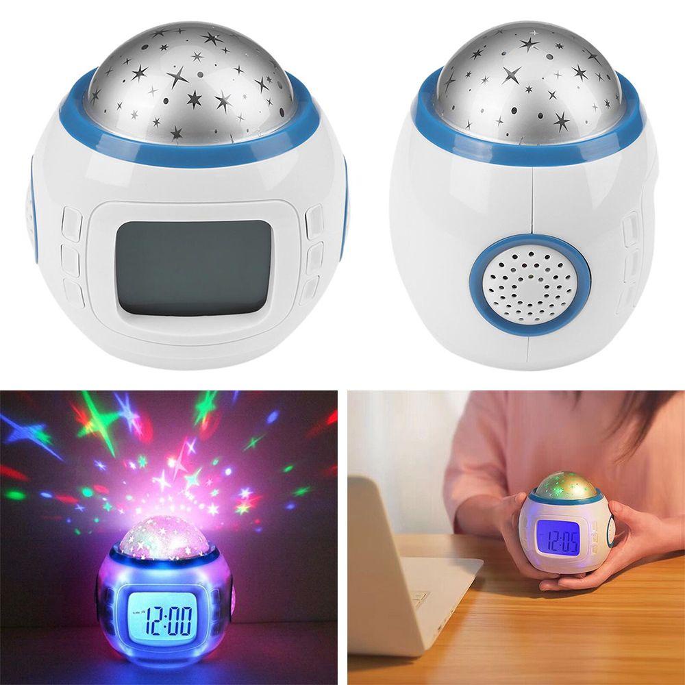 Top Star Projector LED Anak Hadiah Proyektor Snooze Calendar Glowing Night Light