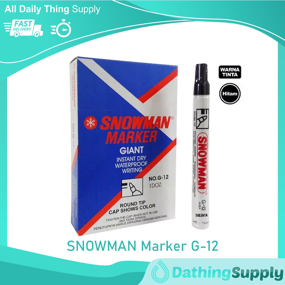 

Spidol Permanen SNOWMAN MARKER G12 / Sepidol Permanent G 12
