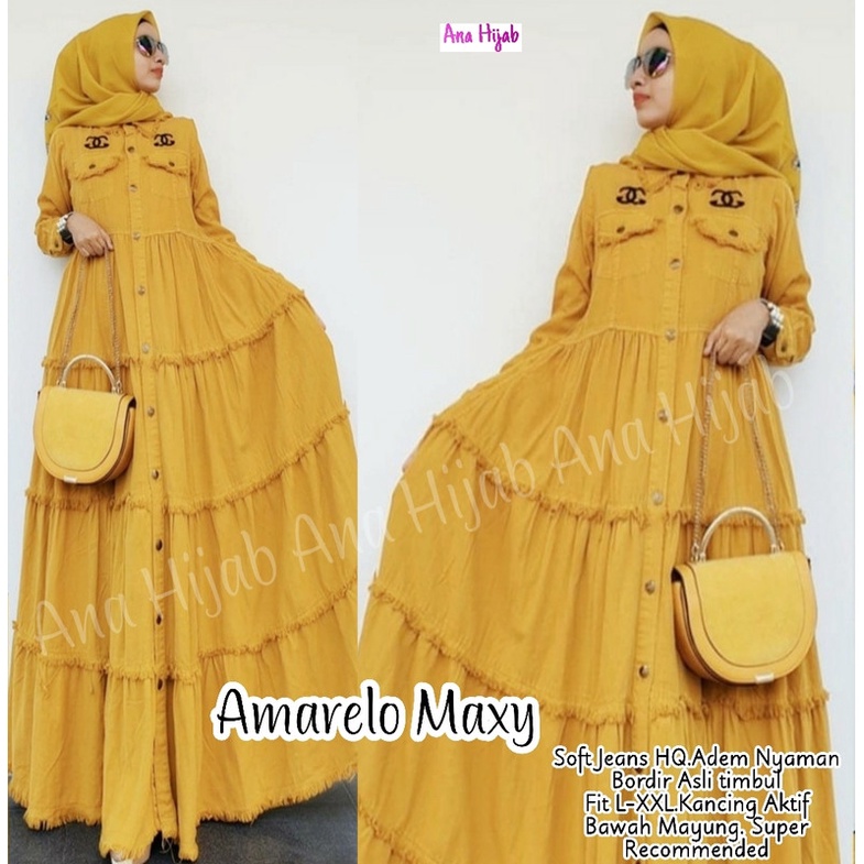 GAMIS JEANS AMARELO MAXY ANA HIJAB