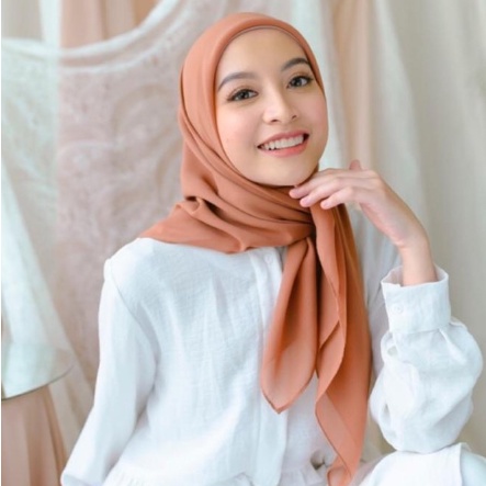 PART1 Kerudung Segiempat Polos BELLASQUARE Hijab Pollycotton BISA COD OPEN RESELLER