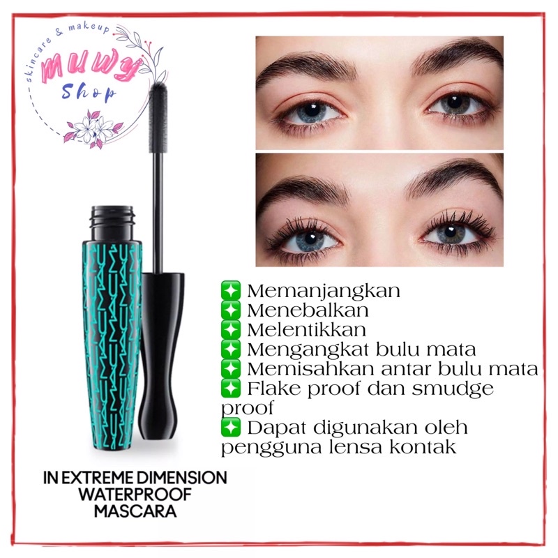 MAC Mascara in Extreme Dimension Waterproof / Haute &amp; Naughty Waterproof Lash Mascara FULL SIZE