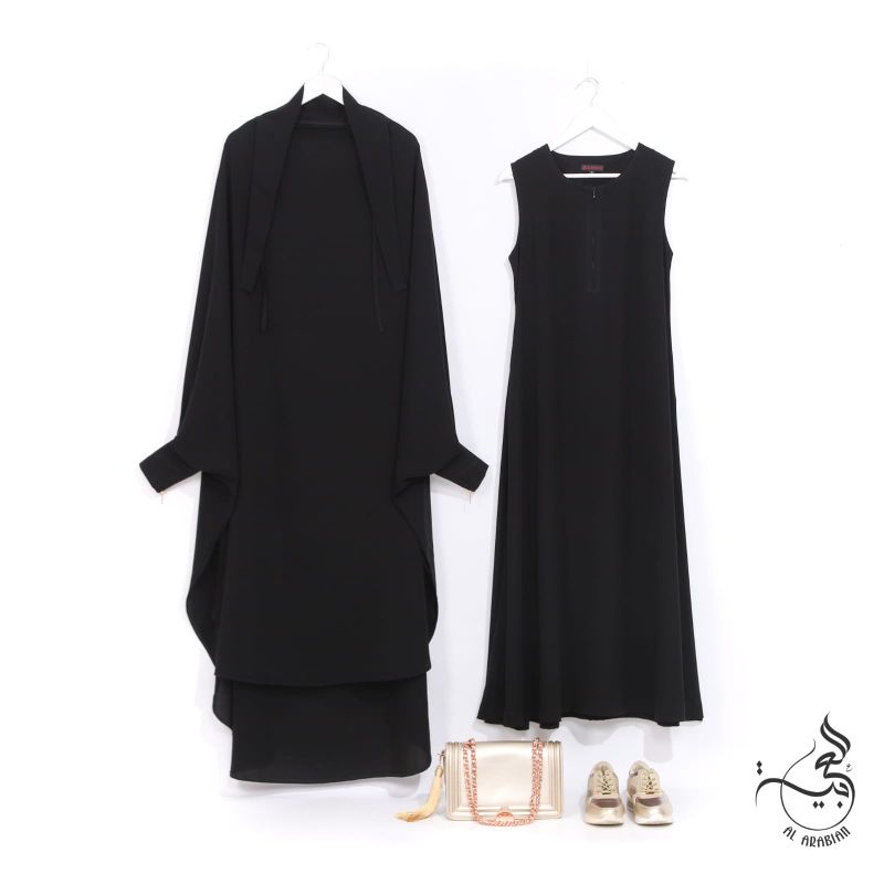 Abaya Inside Alya Full black by AlArabian Butik