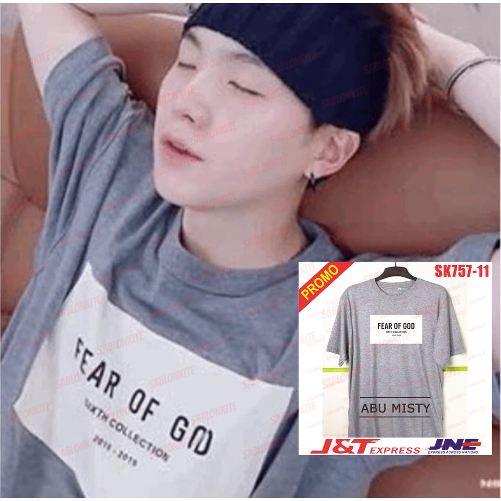 murah!!! kaos KPOP SuGa fear of godd unisex sk757 combed 30s