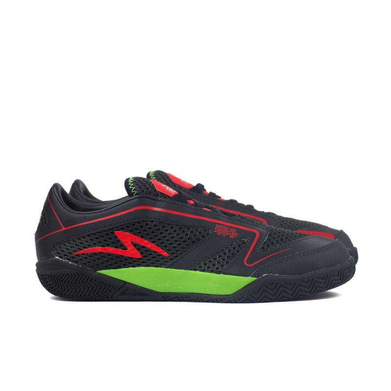 Sepatu futsal SPECS Metasala Rival 3 - Black/Emperor Red/Green Gecko