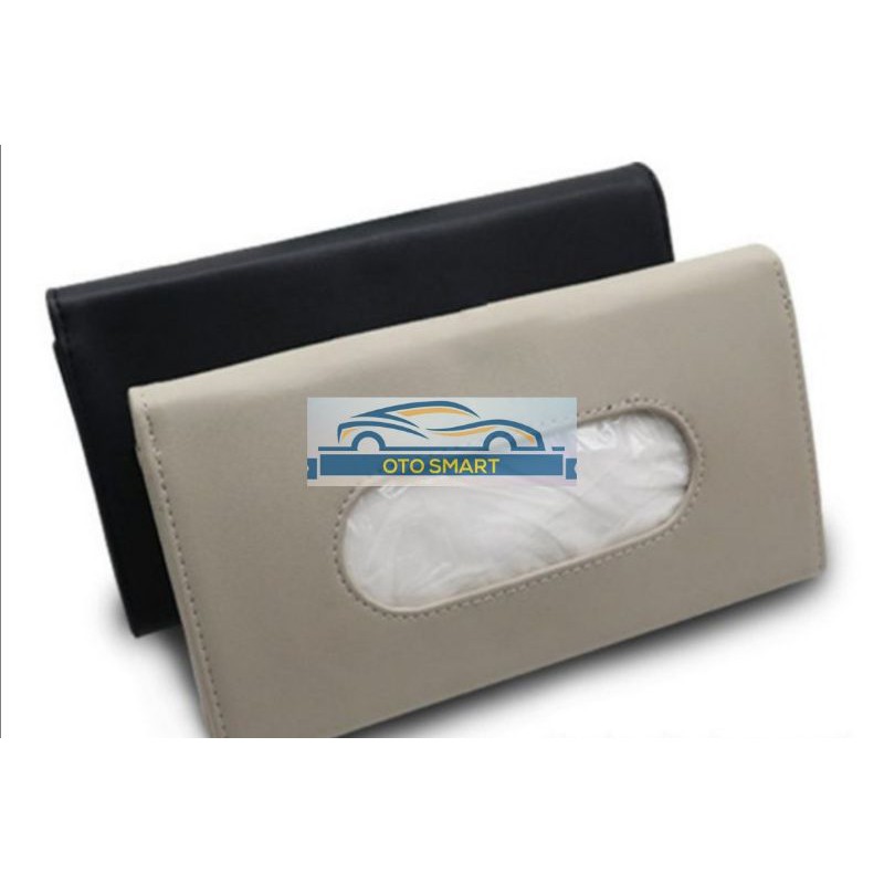 Tissue Hilder / Tempat Tissue Mobil Model Jepit Warna Hitam/Cream