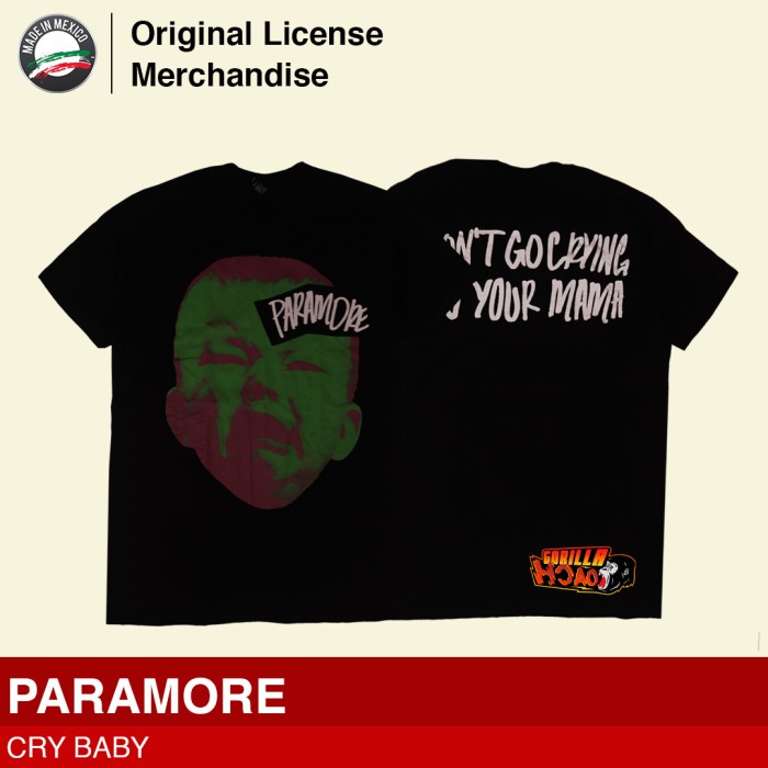 Kaos Baju Tshirt Casual Premium Import Pria Wanita Pop Rock Musik PARAMORE Original Cry Baby