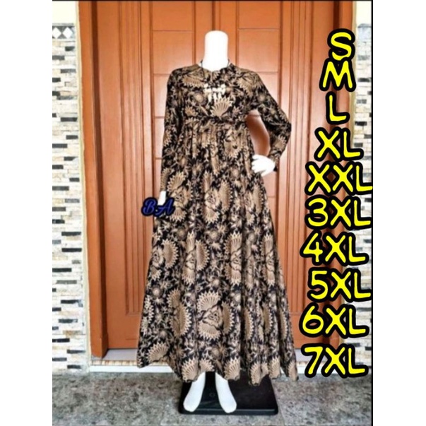 GAMIS BATIK PEKALONGAN BUSUI JUMBO LD 130 LD 140 LD  150