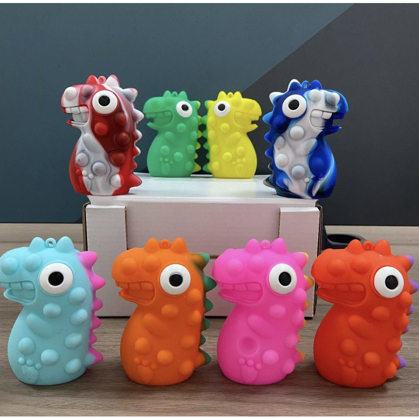 Needoh Bola Pop It Dino Ball Dinosaurus Fidget Toys Kids Mainan Anak Toy Squishy Squeeze Dinosaur Stress Relieve Relief