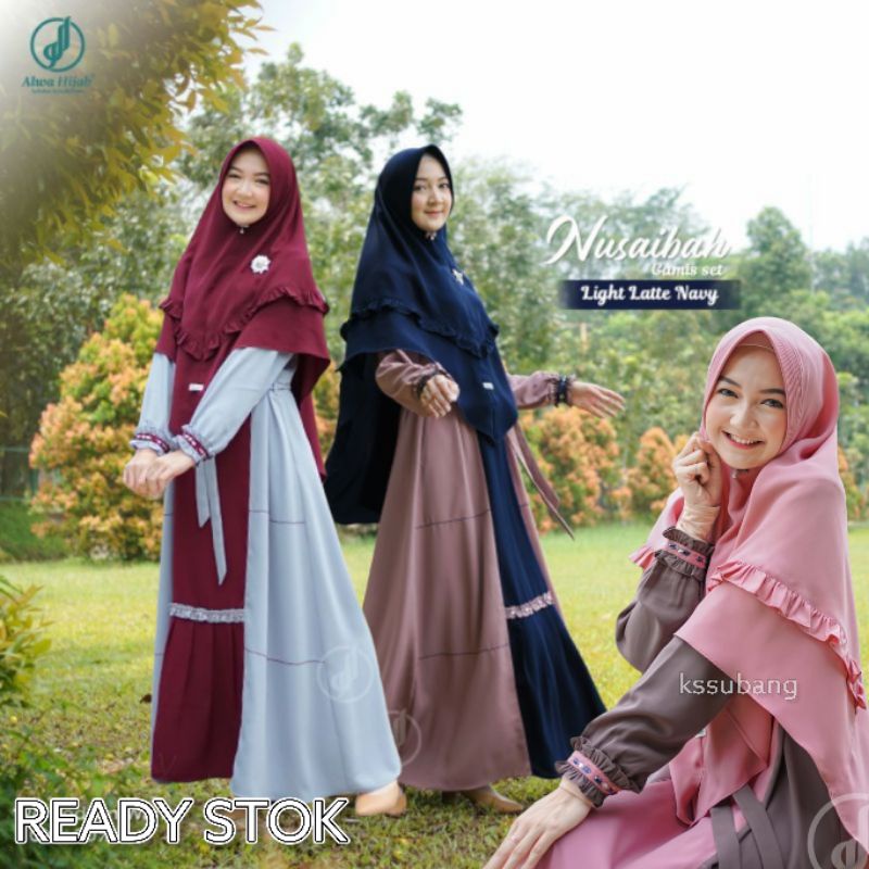 GAMIS NUSAIBAH SATU SET KHIMAR ALWA HIJAB