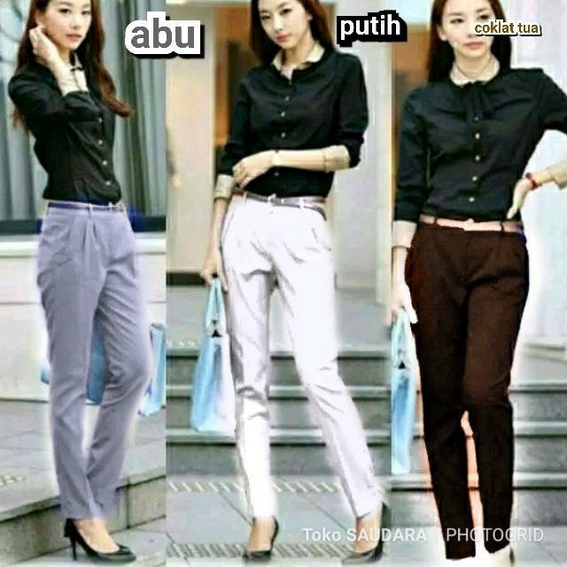 Celana formal Harem wanita stretch