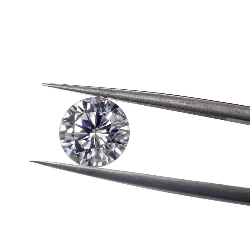 [Bayar di Tempat] Batu Berlian Moissanite 6.5mm 1 ct D Color VVS1 Sertifikat GRA