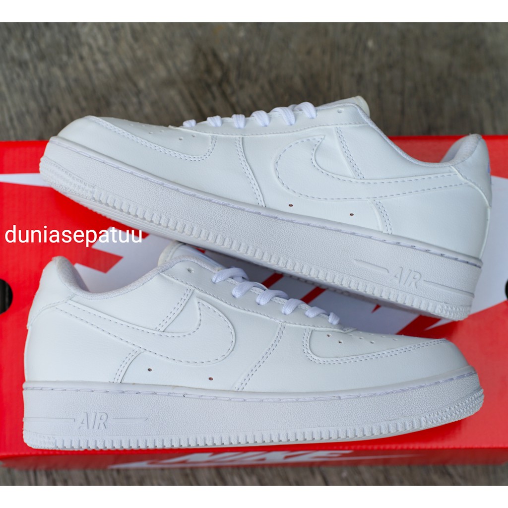 Sepatu Nike Air Force 1 One Full Putih Full White Sepatu Sneakers Wanita