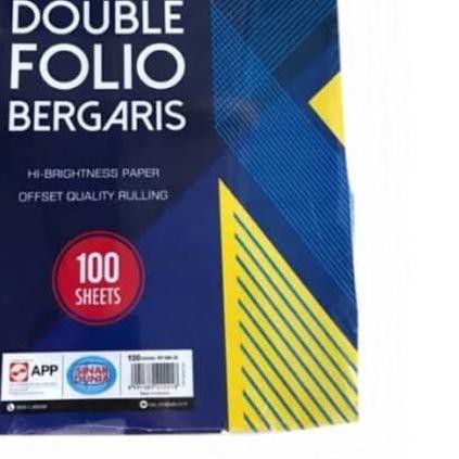 

➻ KERTAS DOUBLE FOLIO GARIS SIDU ISI 100 LEMBAR ▼