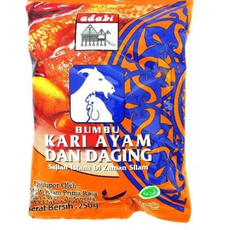 

9DK ➯ Bumbu Kari Ayam dan Daging Adabi bumbu kari ayam kari daging 250gr malaysia halal curry chicke