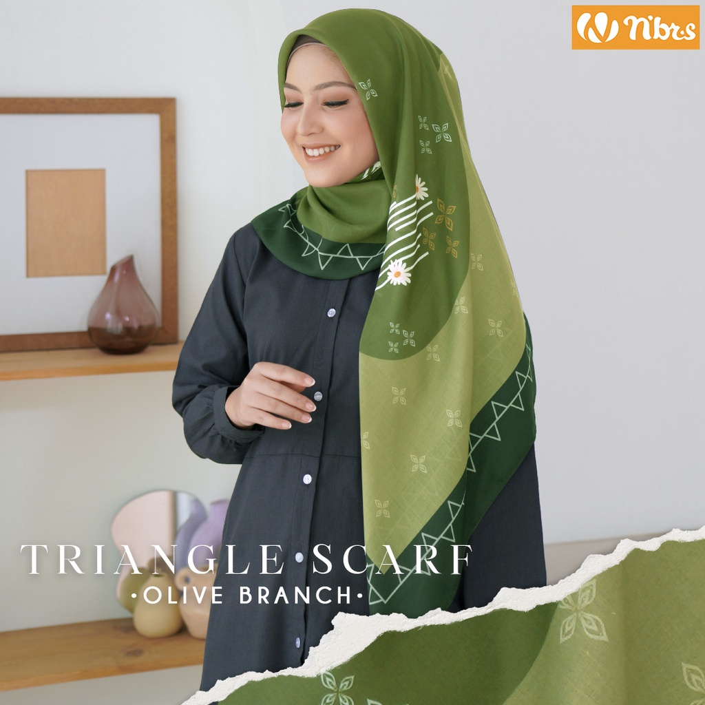 Nibras Hijab Triangle Scarf Jilbab Motif Cantik Simple Bahan Ultra Voal Segi Empat