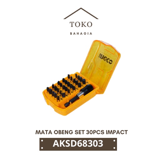 Mata Obeng Plus Minus 30Pcs Impact Screwdriver Bit Set INGCO AKSD68303