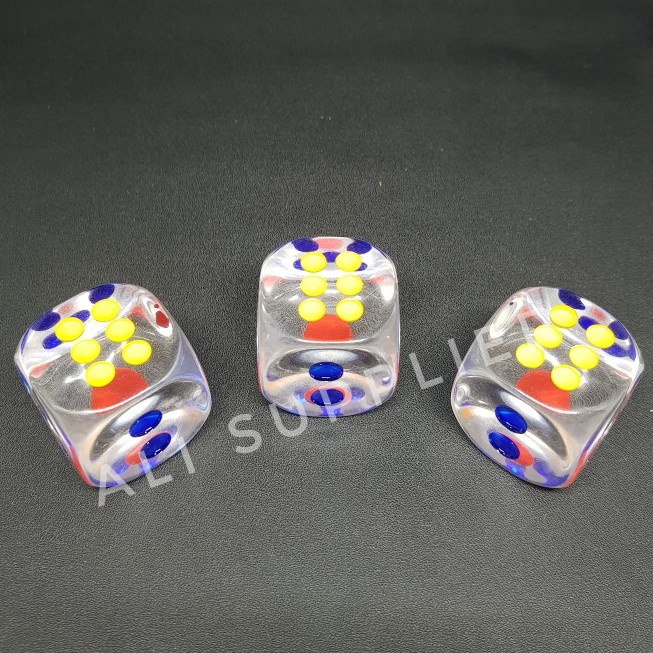 Dadu Jumbo Transparan / Dadu langka / Transparent Dice / Toy Dice / Mainan Dadu / Rare item