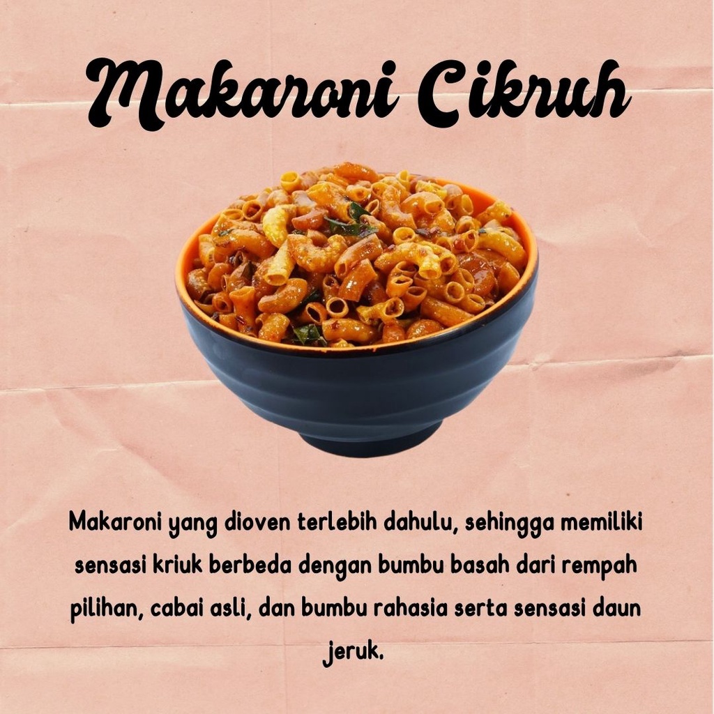 

Makaroni Cikruh pedas Teman Butchin 500gr