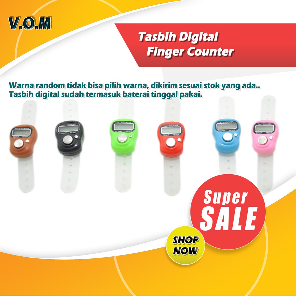 VOM Tasbih Digital Finger Counter 0352