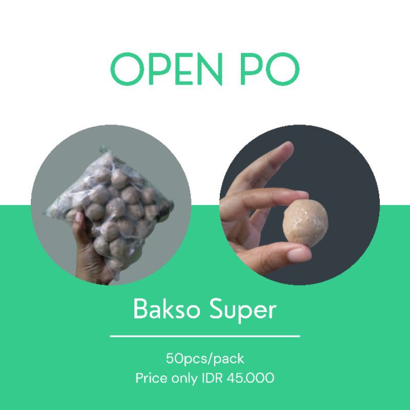 

BAKSO SUPER FRESH MURAH Enak dan Halal isi 50pcs/pack