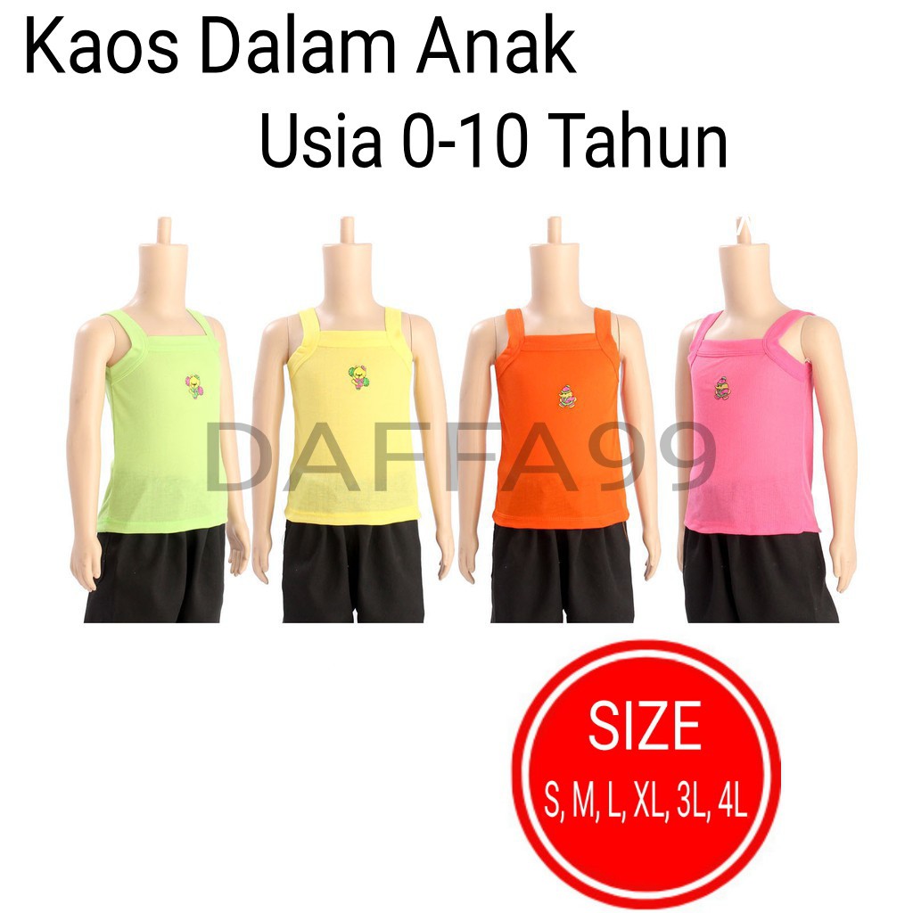 Singlet Anak Motif Kartun Bordir Sablon