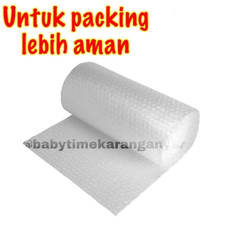 Tambahan packing bubble warp dan kardus