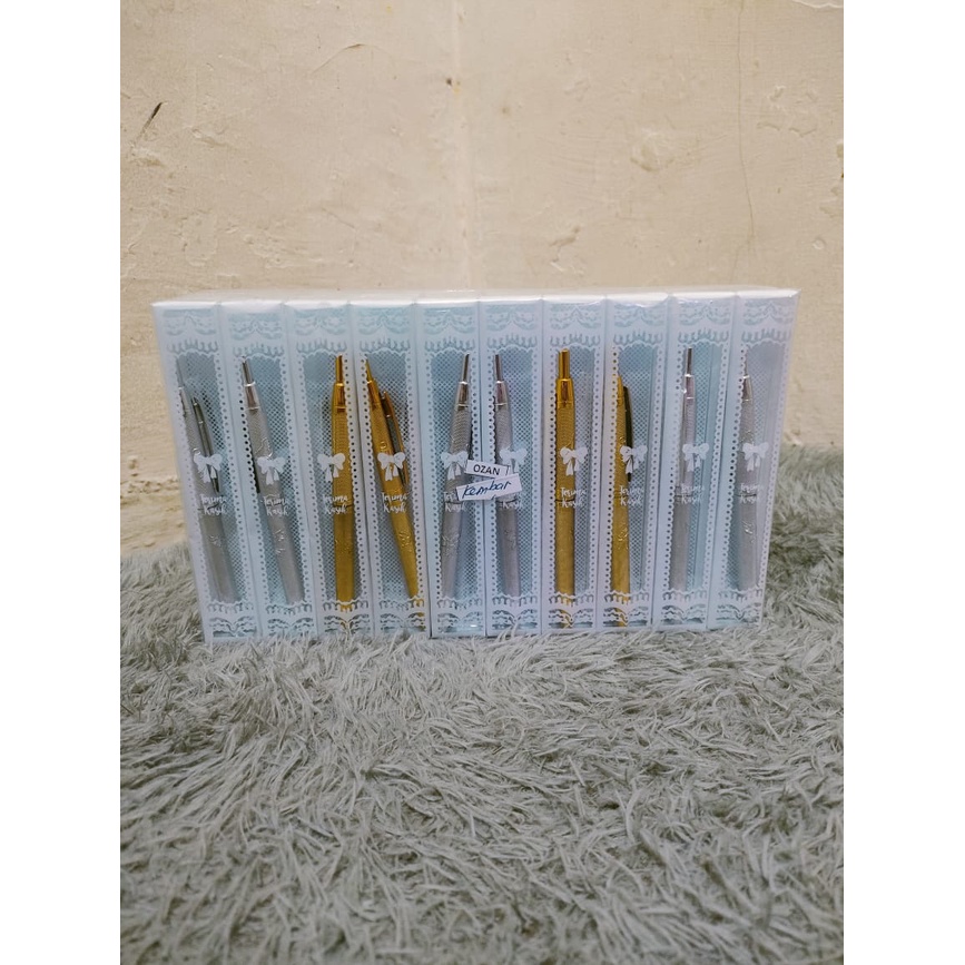 pulpen emas perak mika