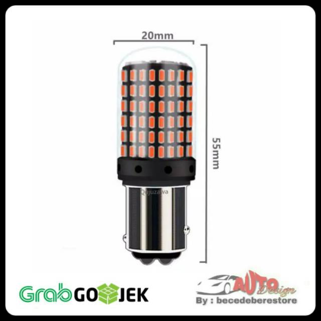 [1 PCS] Lampu LED Mobil Rem dan Kota Bayonet 1157  BAY15D 144 SMD Super Terang