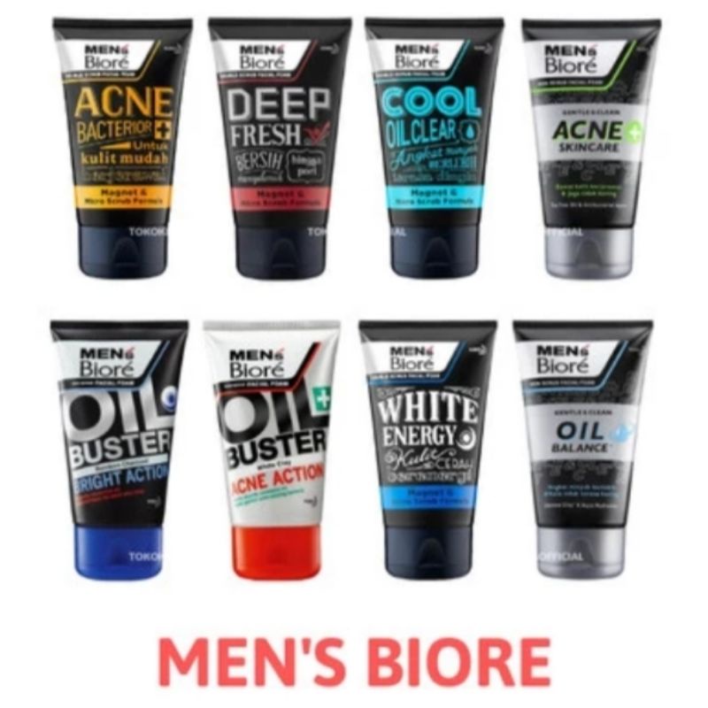 Biore Men's Scrub and Non Scrub 100 ML All Varian