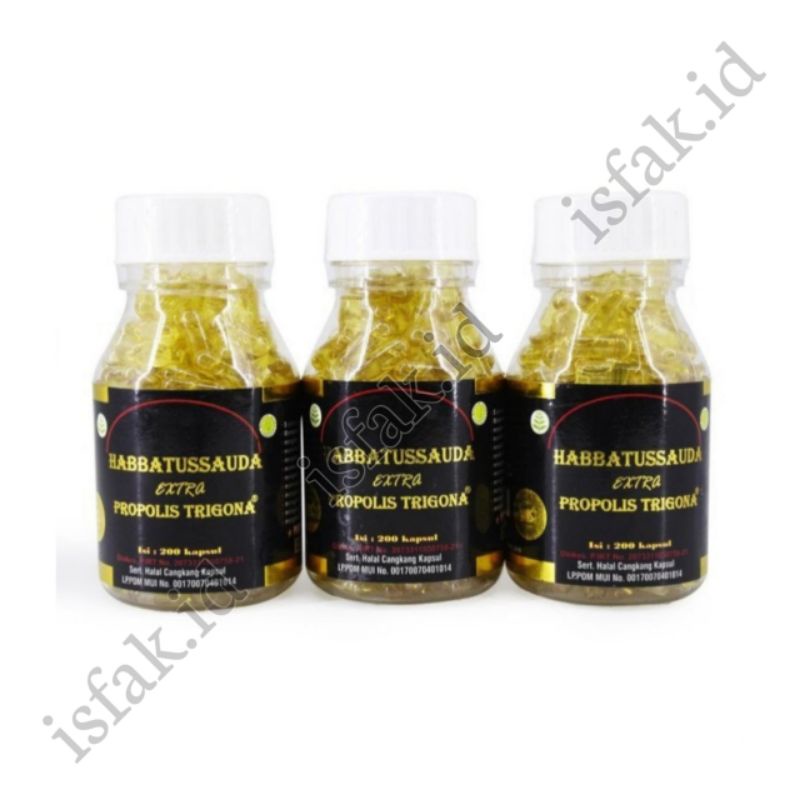 Habbatussauda Extra Propolis Trigona UMS 200 Kapsul Habbat Habbatusauda Minyak Jinten Hitam Madu Zaitun Propolis Nigella Sativa